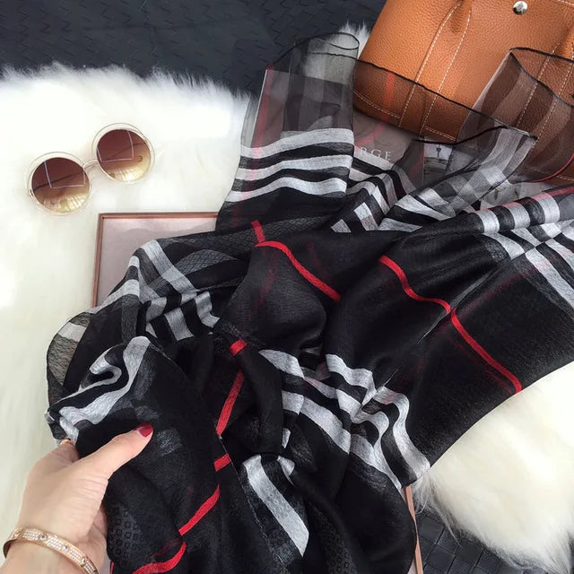 Elegant Luxury Silk Shawl Scarf: A Touch of Sophistication