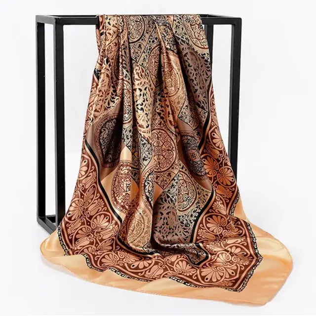 Elegant Women's Silk Scarf - Luxurious & Versatile