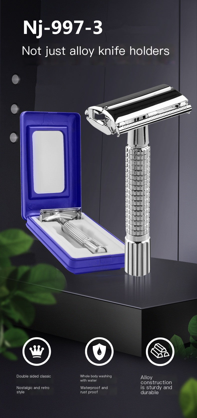 Vintage Styled Manual Safety Razor for Effortless Grooming