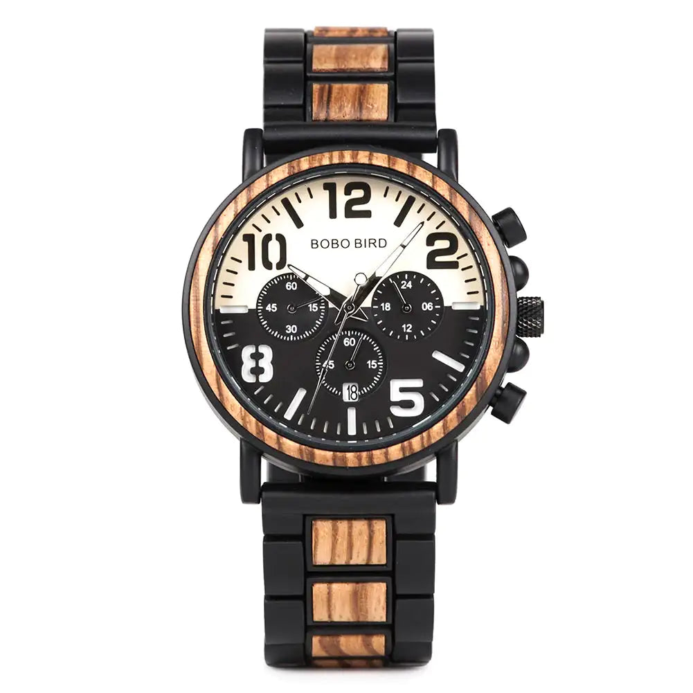 BOBO BIRD Men's Wooden Chronograph Watch - Luxury & Style