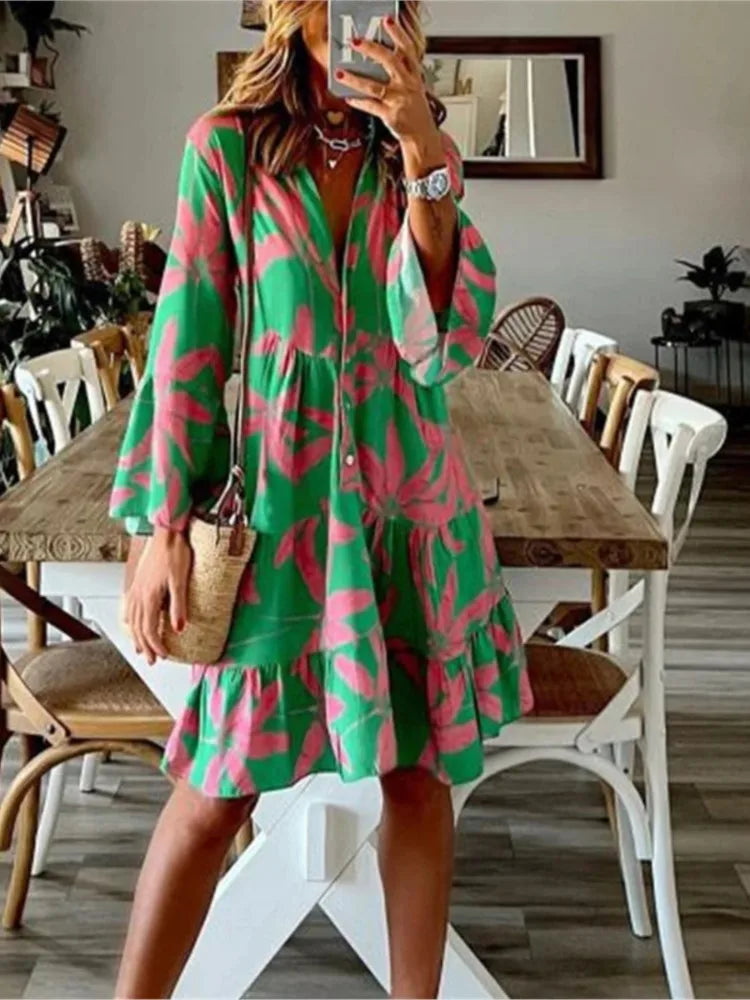 Boho Vacation Shirt Dress - Summer & Travel Ready