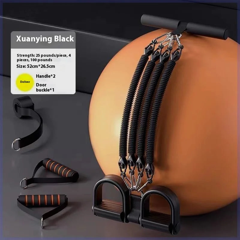 4-Strand Multi-Level Chest Expander with Foot Pedal