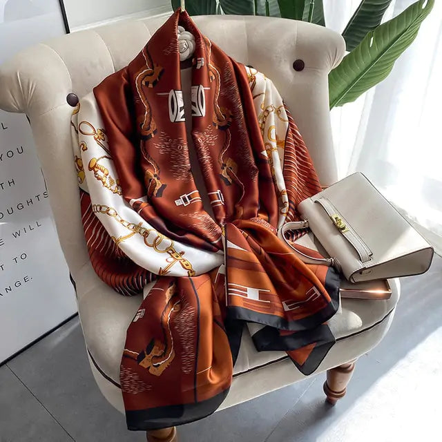 Elegant Luxury Silk Scarf - Versatile & Sophisticated