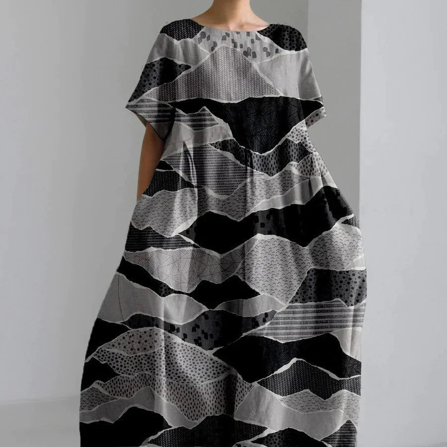 Elegant Cotton-Feel Casual Dress for Women