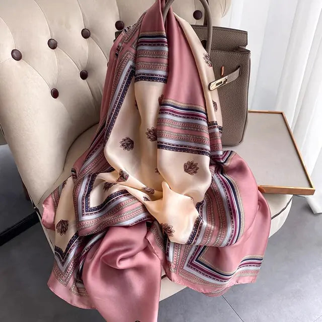 Elegant Silk Winter Scarf - Premium Lightweight Design