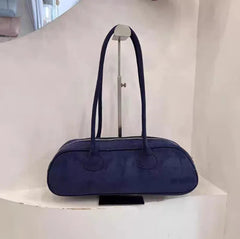 Chic Suede Baguette Bag - Vintage-Inspired Shoulder Purse