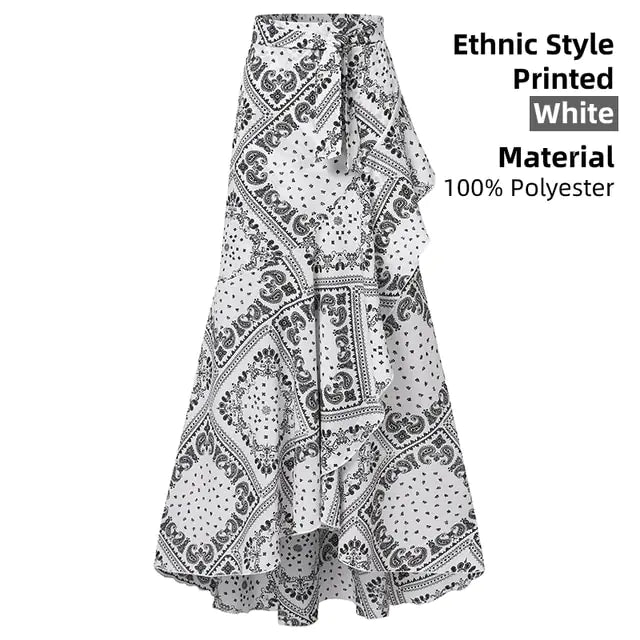 Chic Ladies' Ruffled Skirt - Casual & Breezy Fit