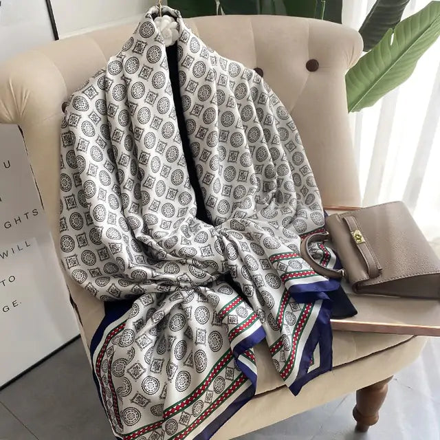 Elegant Luxury Silk Scarf - Versatile & Sophisticated
