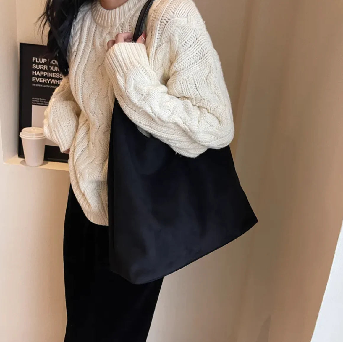 Vintage Style Suede Shoulder Bag | Large Capacity & Luxe Feel