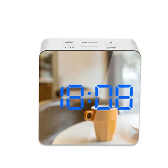 LED Mirror Alarm Clock | Sleek Digital Display