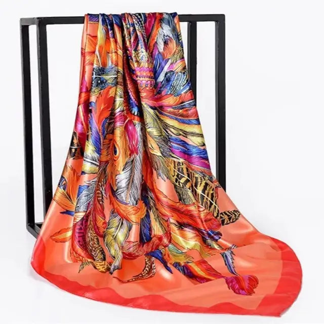 Elegant Women's Silk Scarf - Luxurious & Versatile