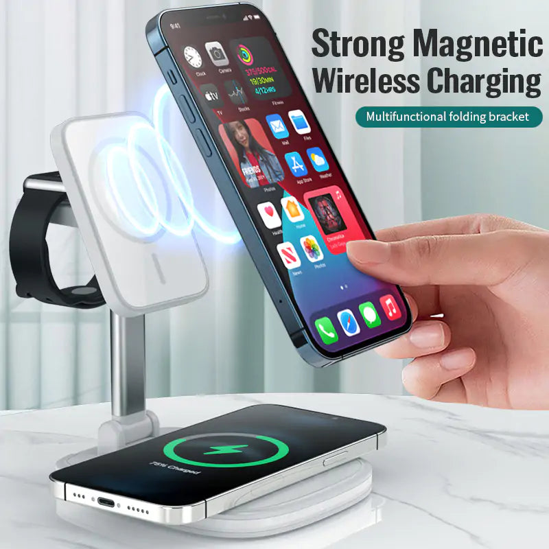 TriMag™ 3-in-1 Magnetic Folding Wireless Charger