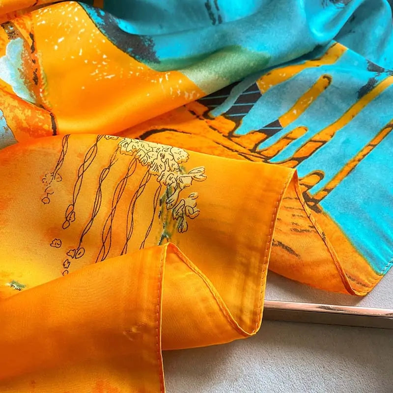 Elegant Luxury Silk Scarf - Versatile & Sophisticated