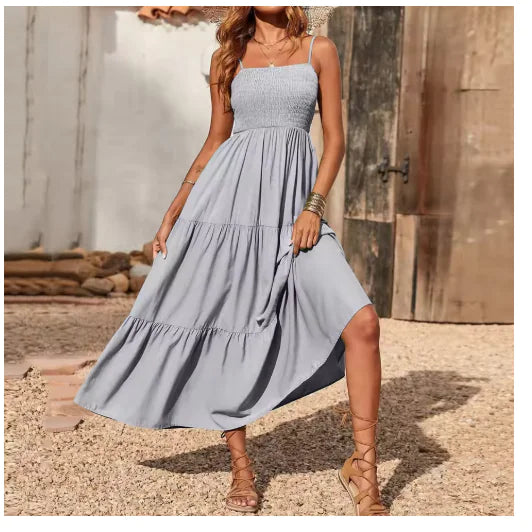 Elegant Multi-Layer Chiffon Swing Dress - Various Colors