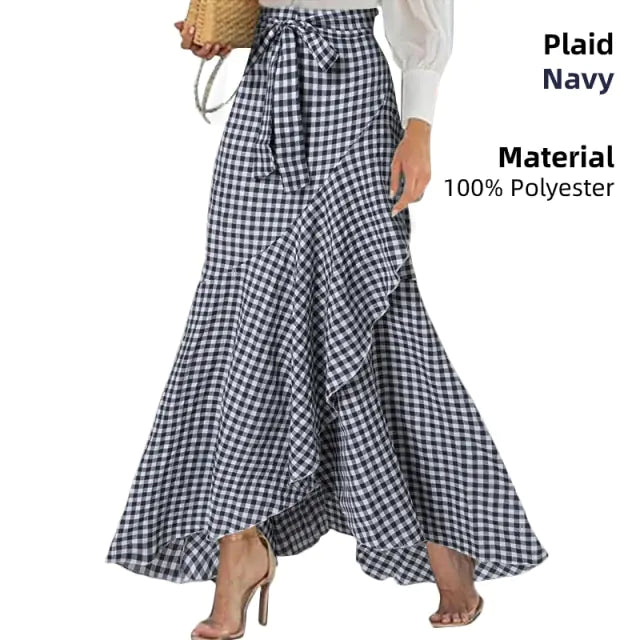 Chic Ladies' Ruffled Skirt - Casual & Breezy Fit