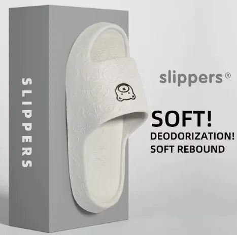 Cartoon Bear Non-Slip Rubber Slippers for Women & Men