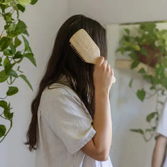 Eco-Friendly Natural Bamboo Hair Brush with Gentle Bristles