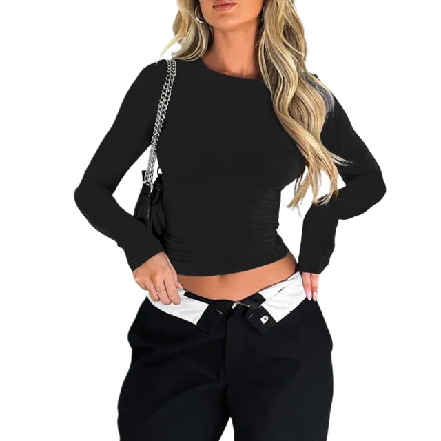Long Sleeve Bodycon T-Shirt - Sleek & Stylish Fit