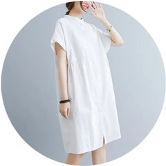 Breezy Cotton Summer Shirt Dress - Perfect for Hot Weather