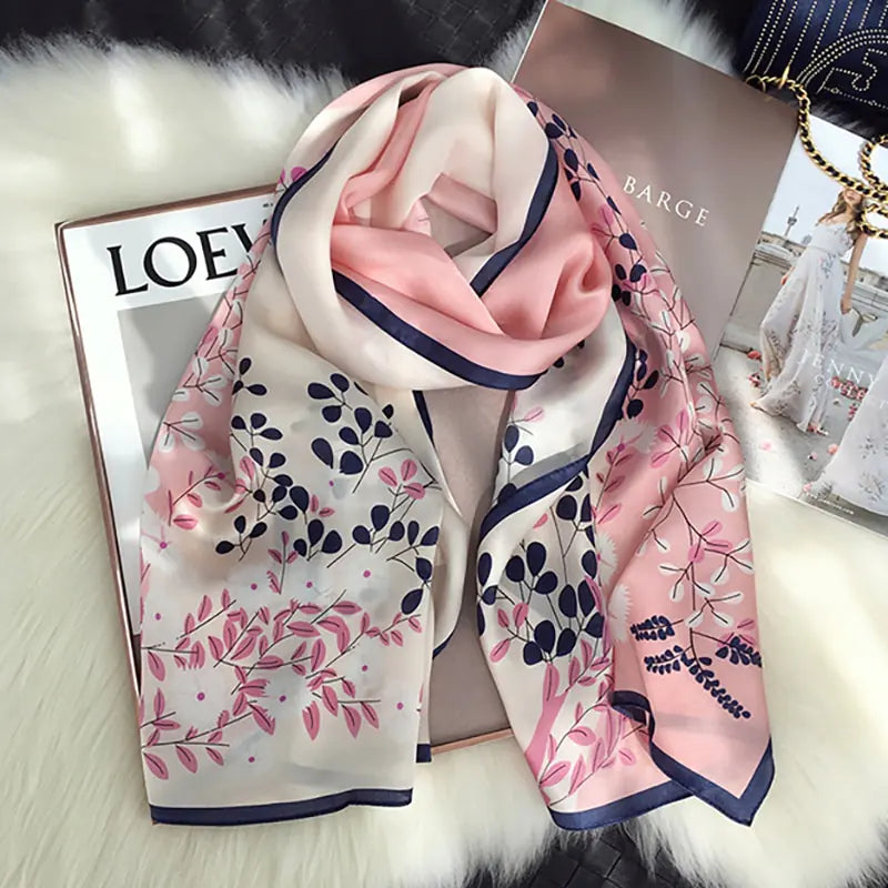 Elegant Silk Winter Scarf - Premium Lightweight Design