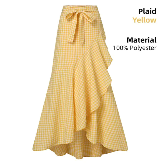 Chic Ladies' Ruffled Skirt - Casual & Breezy Fit