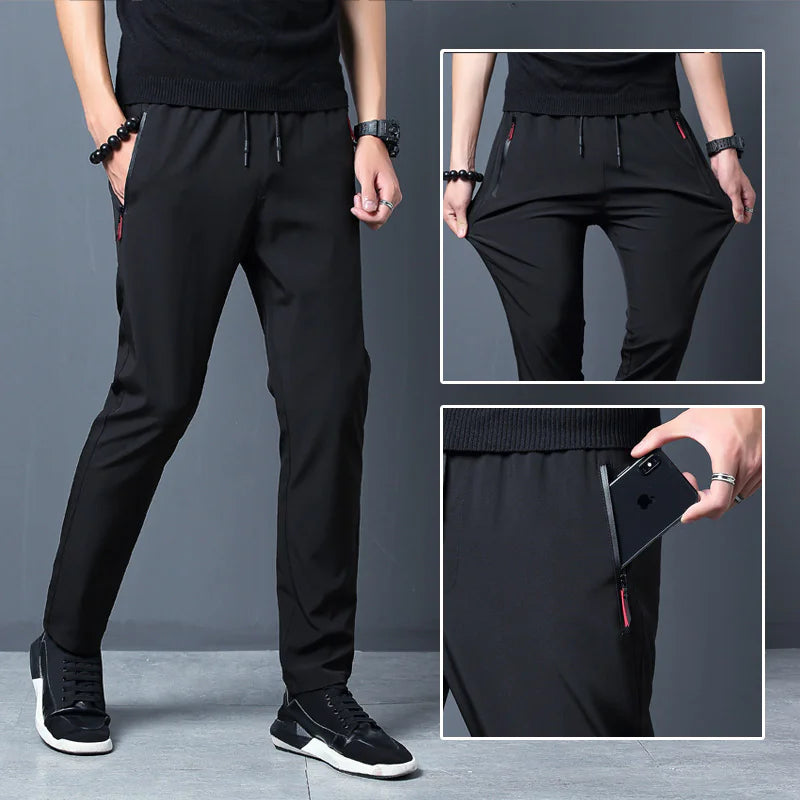 Breathable Ice Silk Sports Trousers for Summer Comfort
