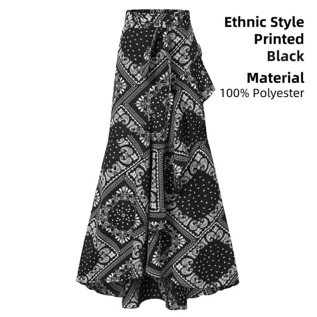 Chic Ladies' Ruffled Skirt - Casual & Breezy Fit