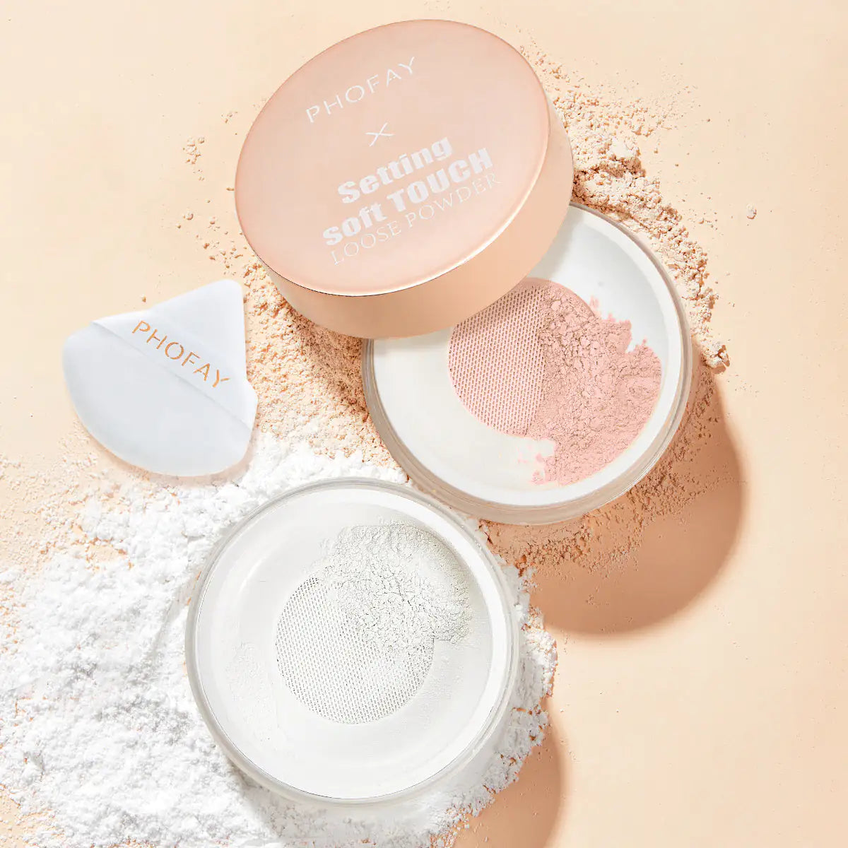 PHOFAY Soft Touch Loose Powder - Long-Lasting, Sweatproof
