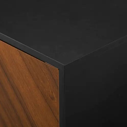 Mid-Century Modern Acorn Buffet with Faux-Bookmatch Doors