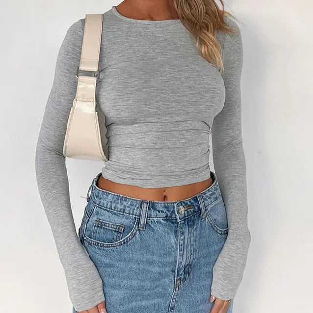 Long Sleeve Bodycon T-Shirt - Sleek & Stylish Fit