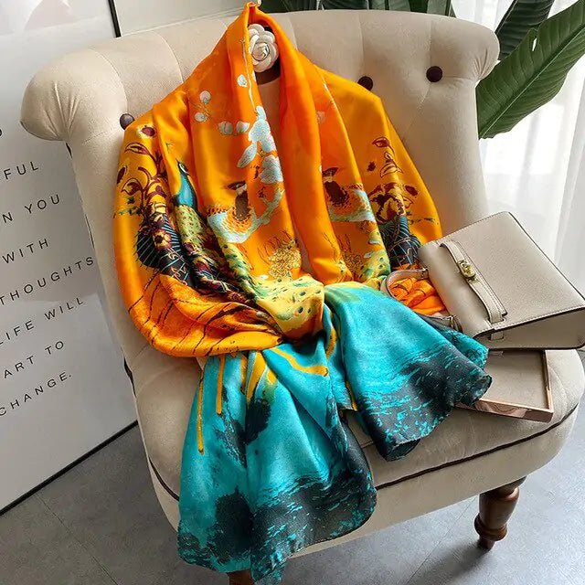 Elegant Luxury Silk Scarf - Versatile & Sophisticated