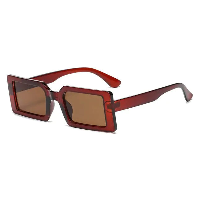 Retro Chic Rectangle Sunglasses UV400 Protection