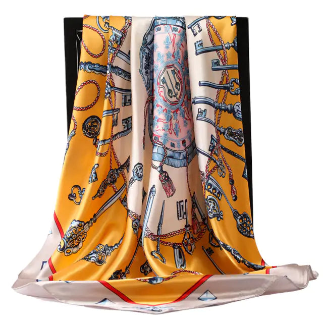 Elegant Women's Silk Scarf - Luxurious & Versatile