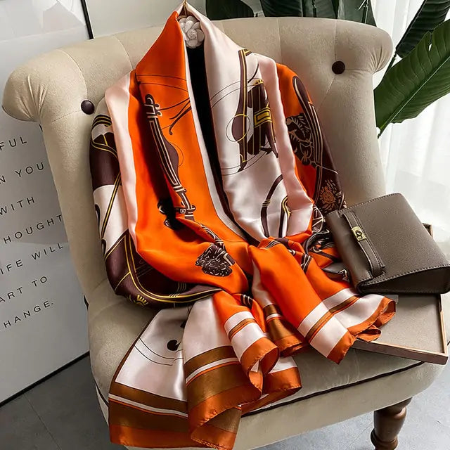 Elegant Luxury Silk Scarf - Versatile & Sophisticated