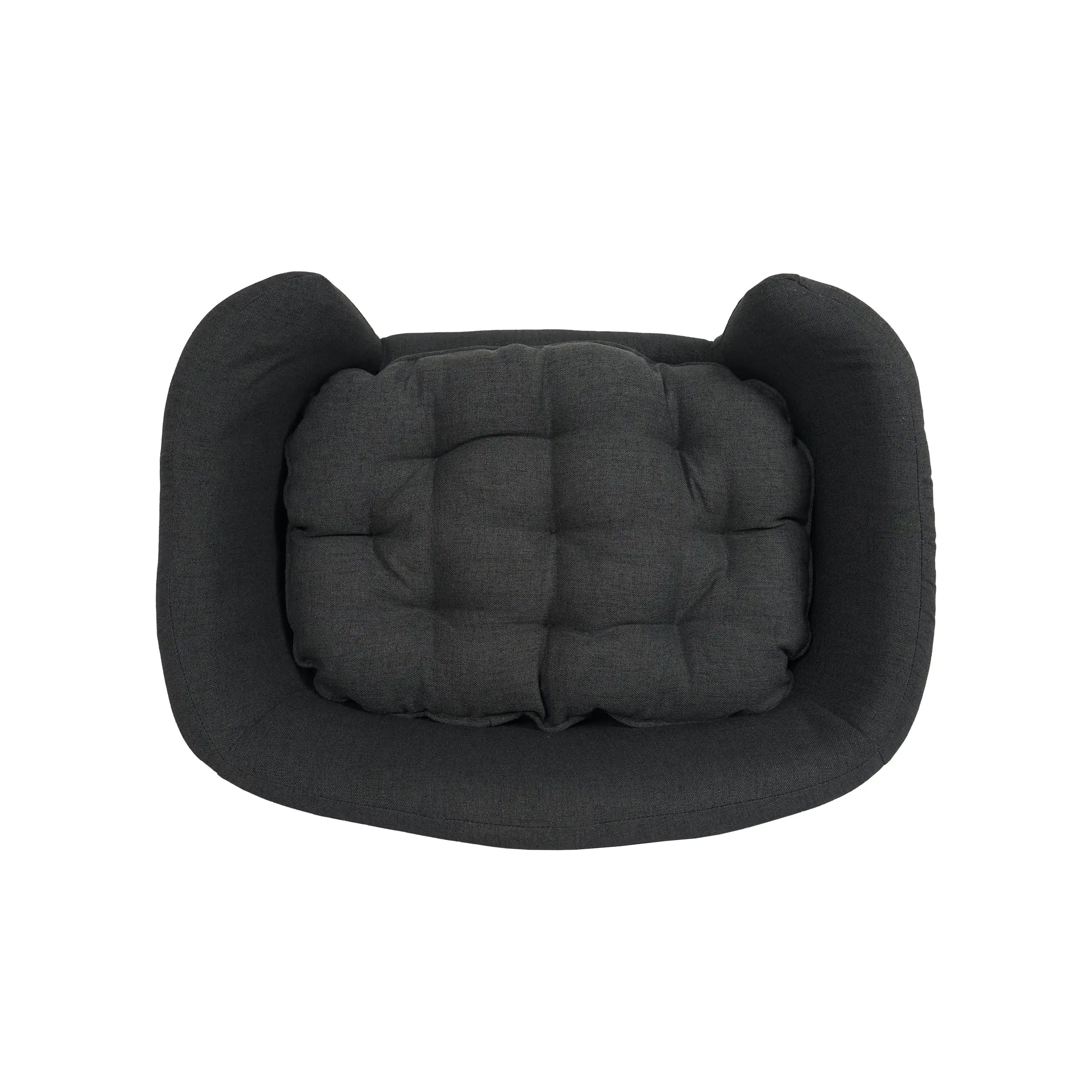 Luxurious Mid-Century Modern Dog Bed in Dark Gray