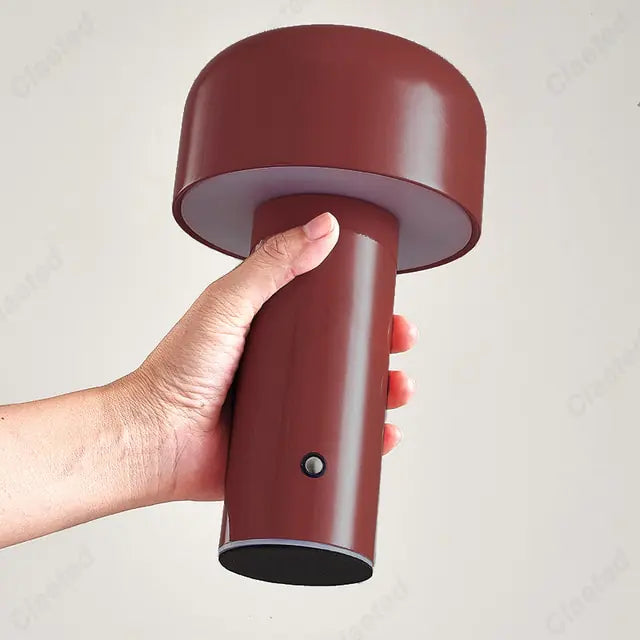 Chic Cordless Mushroom Desk Lamp - Rechargeable Italian Design