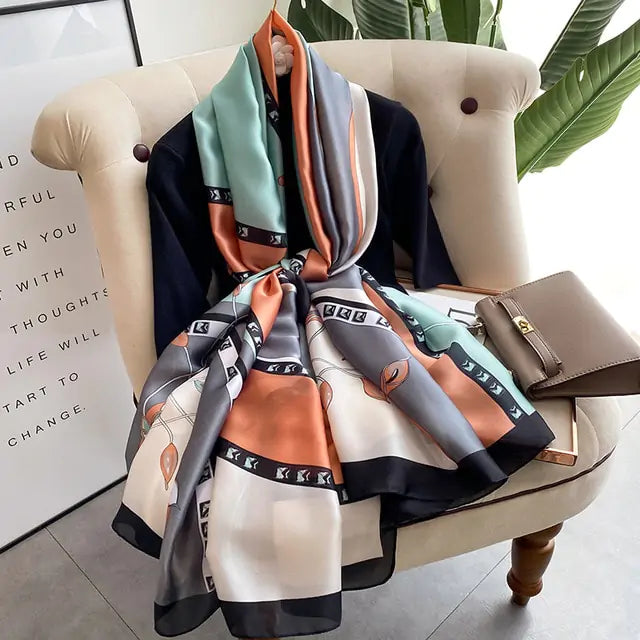 Elegant Luxury Silk Scarf - Versatile & Sophisticated