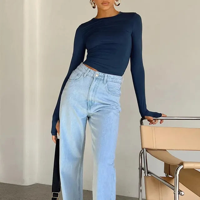 Chic Women's Long Sleeve Slim Fit T-Shirt