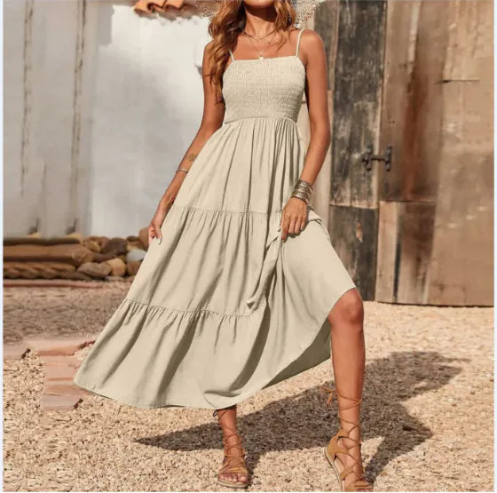 Elegant Multi-Layer Chiffon Swing Dress - Various Colors