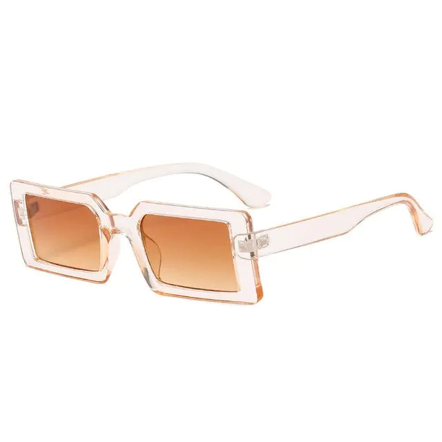 Retro Chic Rectangle Sunglasses UV400 Protection