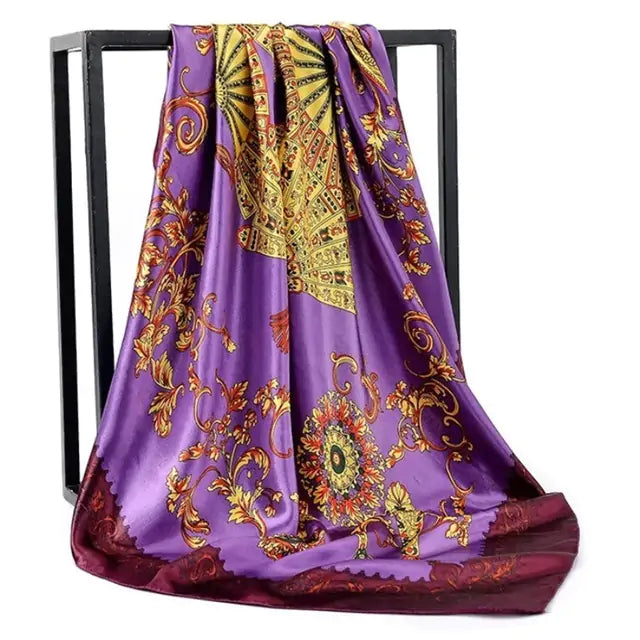 Elegant Women's Silk Scarf - Luxurious & Versatile