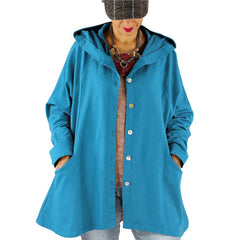 Chic Hooded Women's Trench Coat in Multiple Colors