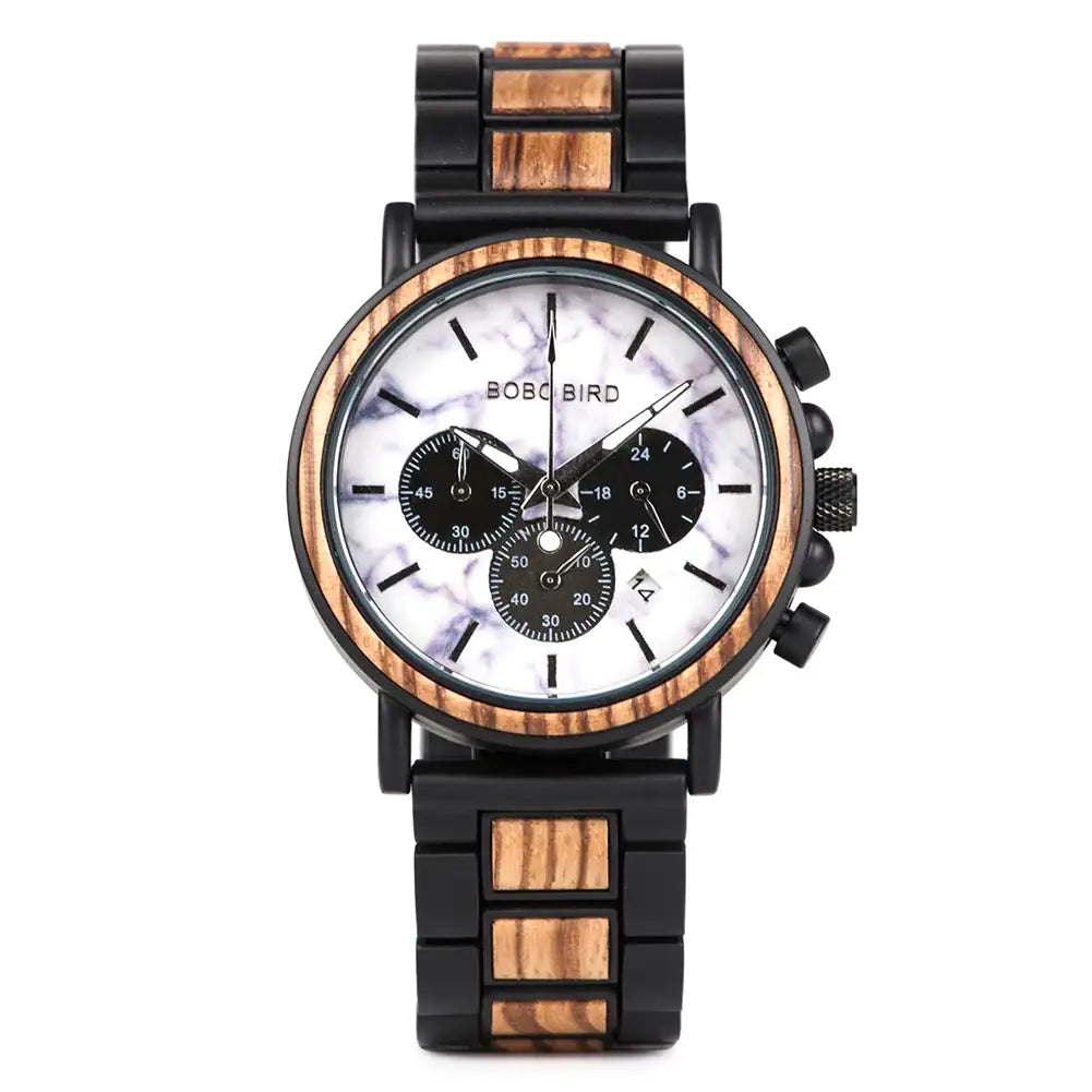 BOBO BIRD Men's Wooden Chronograph Watch - Luxury & Style