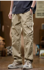 Men's Wide-Leg Workwear Pants - Loose Fit for Spring & Autumn