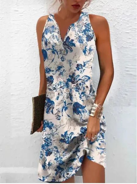 Sleeveless Dress in Varied Prints - Perfect for Any Occasion