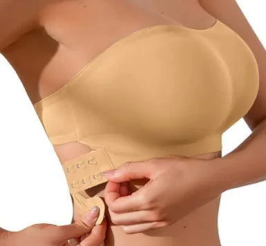 Elegant Strapless Cross Bra for Women - Wire-Free Design
