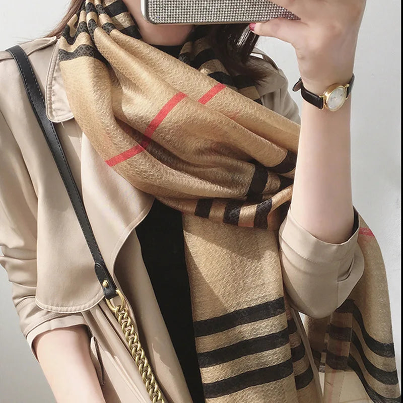 Elegant Luxury Silk Shawl Scarf: A Touch of Sophistication