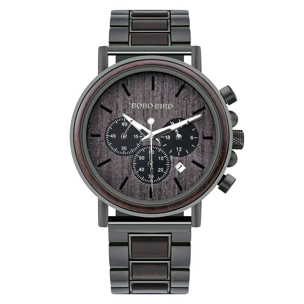 BOBO BIRD Men's Wooden Chronograph Watch - Luxury & Style