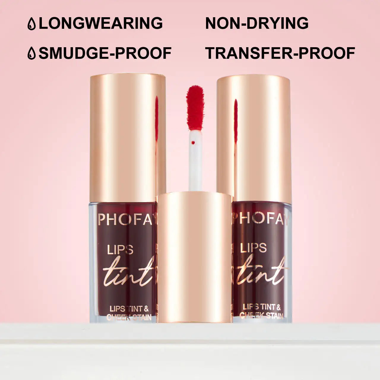 PHOFAY Long-Lasting Lip Tint, 4ML – Nourishing & Blendable