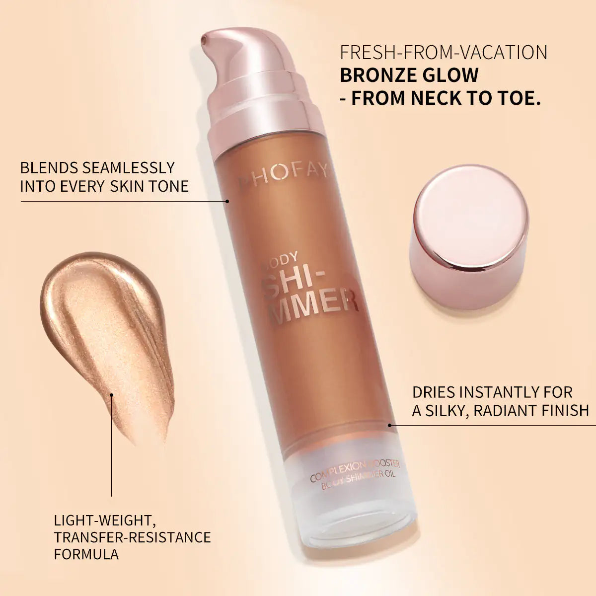 Silky Shimmer Body Oil - Lightweight & Radiant Glow 25ML